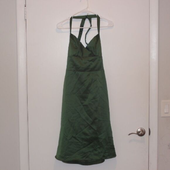 Jim Hjelm Occasions Vintage Green Midi Dress Women Size 8 - Picture 1 of 6